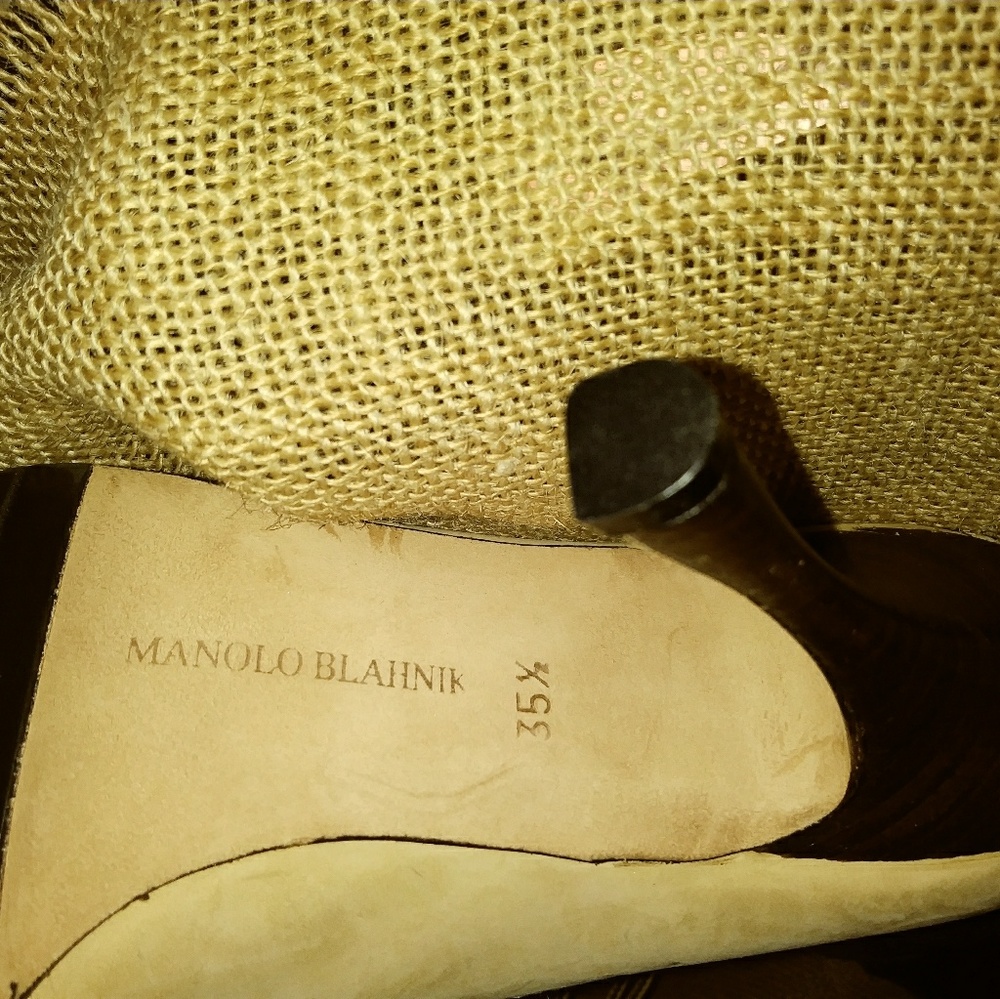 Manolo Blahnik Oklamod Nude Ankle Boots - Picture 3 of 6